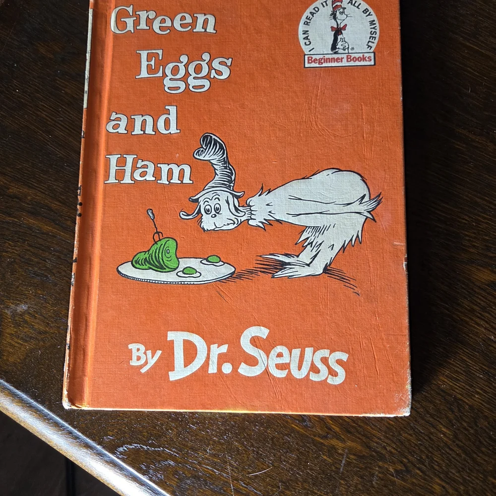 Dr. Seuss Orange Cover Green Accents Hardcover Book